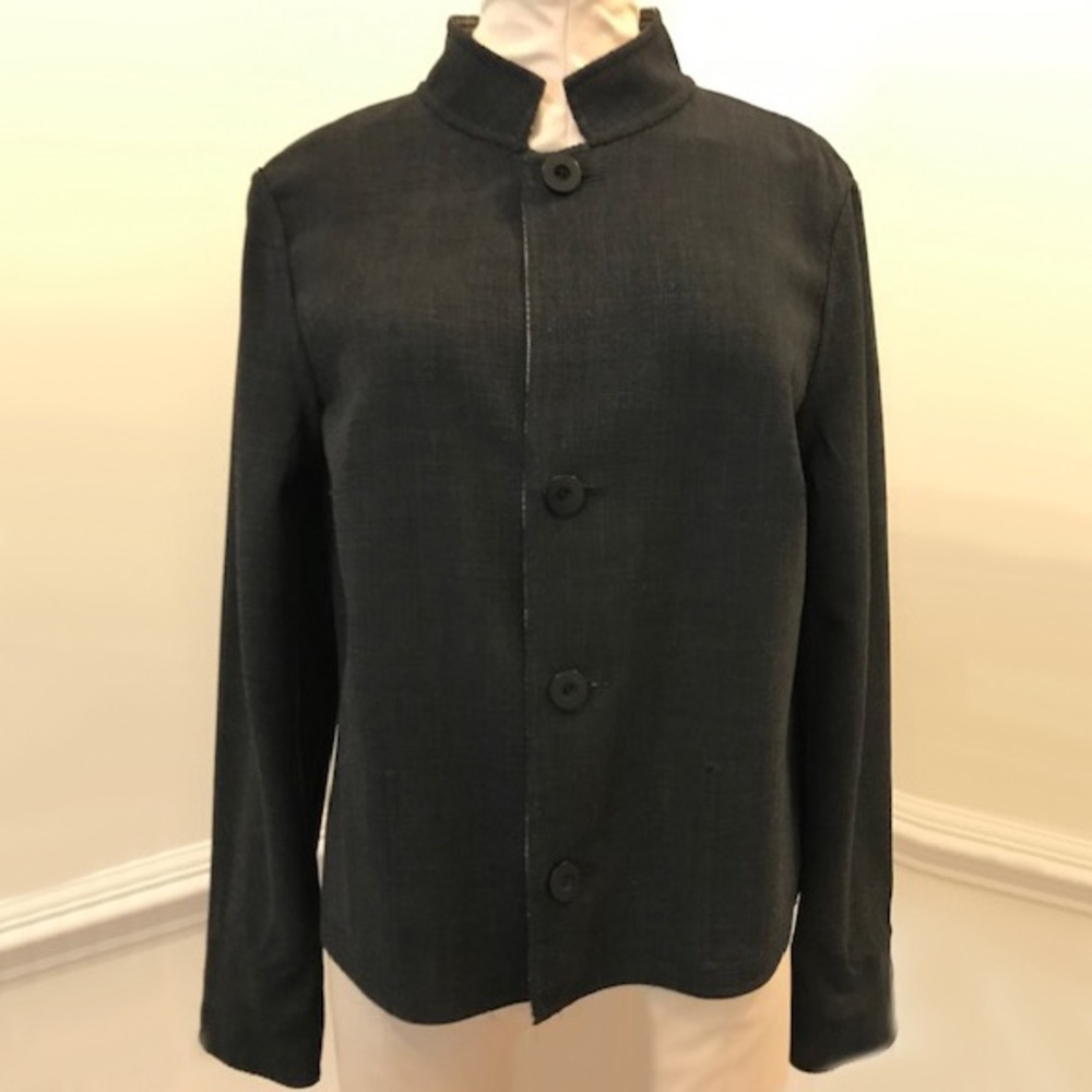 Reversible Lightweight Subtle Plaid Jacket - image 3